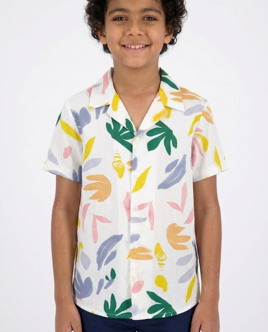 Boys Drawing Half Sleeves Shirt