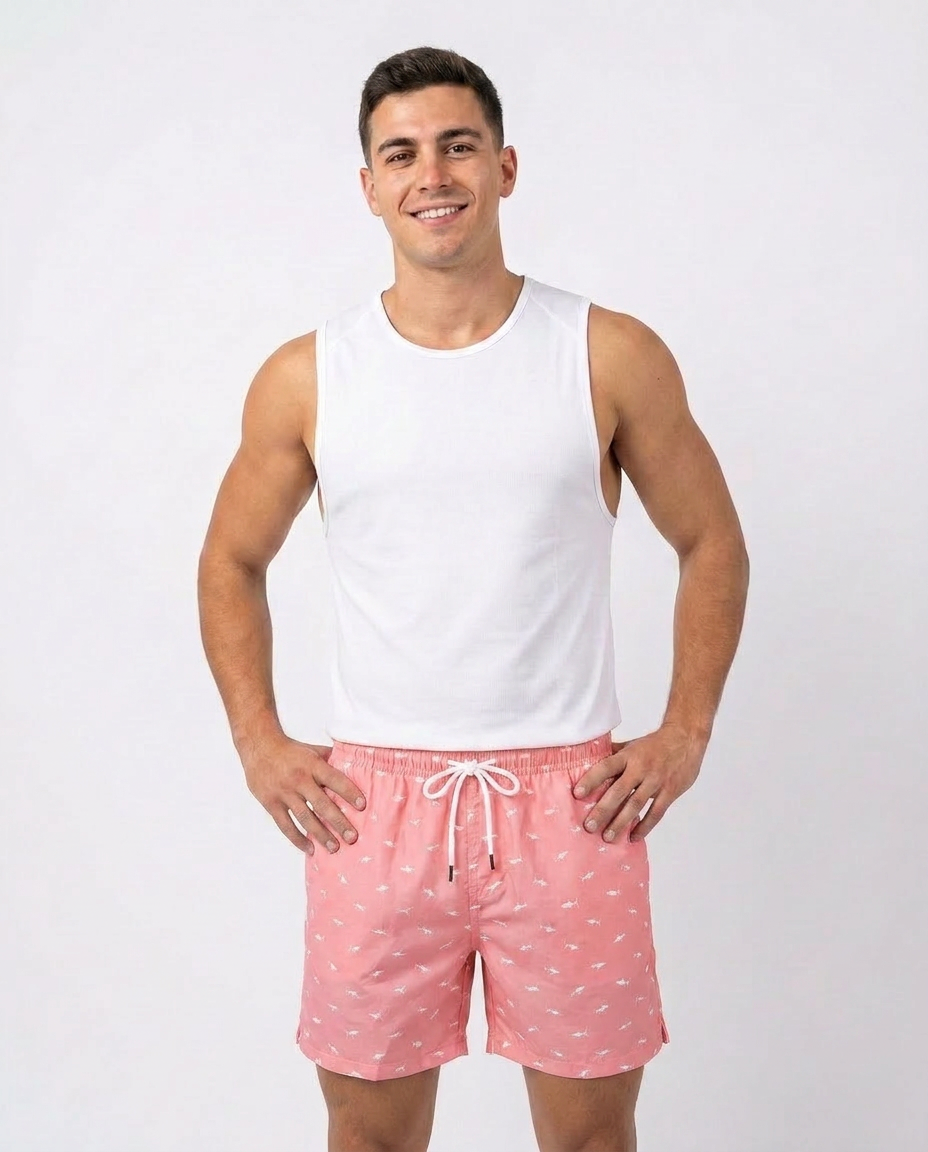 Men’s printed waterproof swim shorts