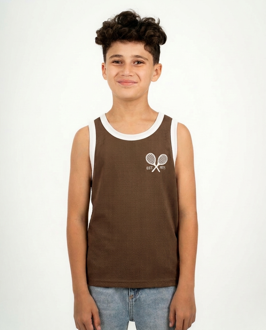Boys Sleeveless Printed T-shirt