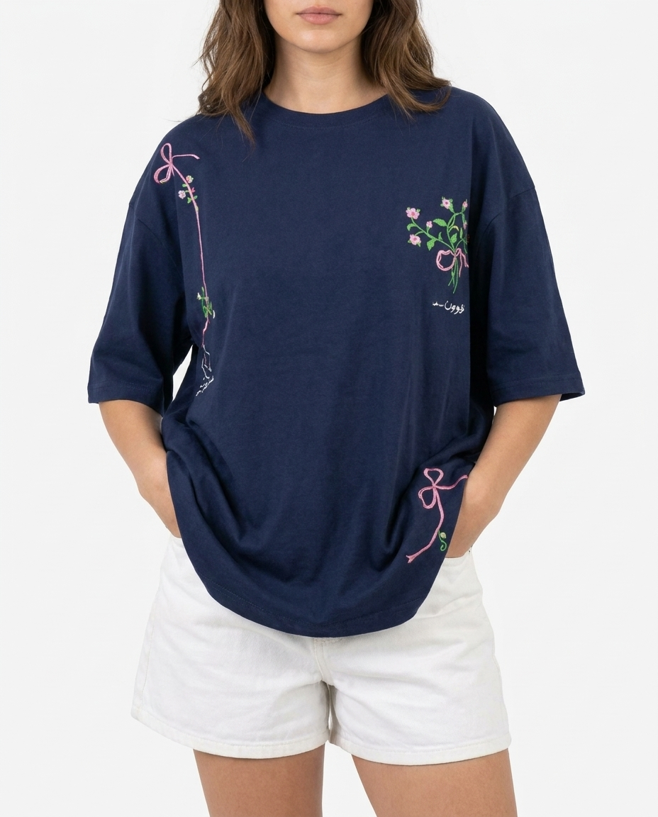 Women Printed Half Sleeves T-shirt Over Size