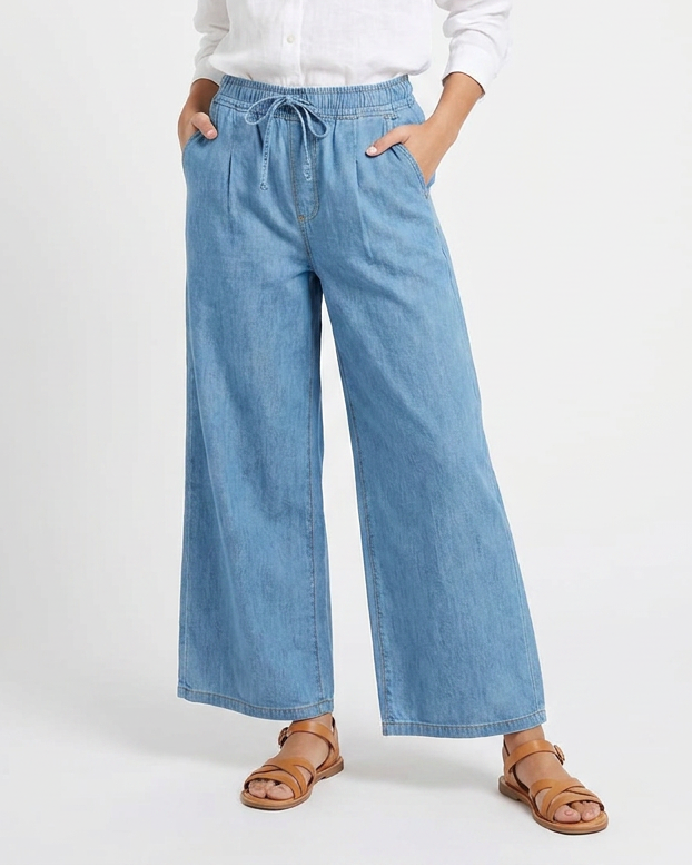 Women Jeans Pant Wide Leg