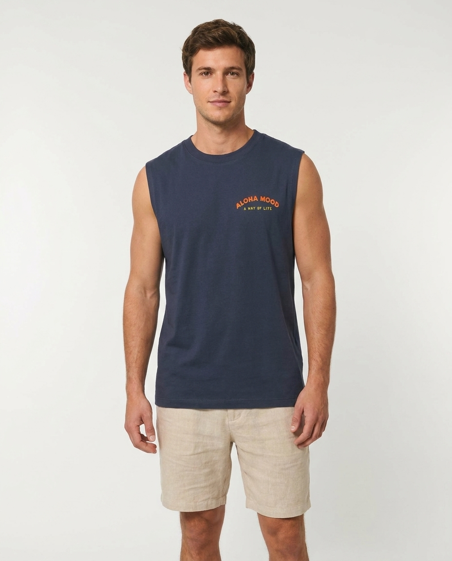 MEN PRINTED ALOHA MOOD CUT T-SHIRT