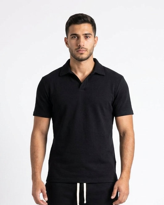 Men Plain Half Sleeves Polo T-shirt