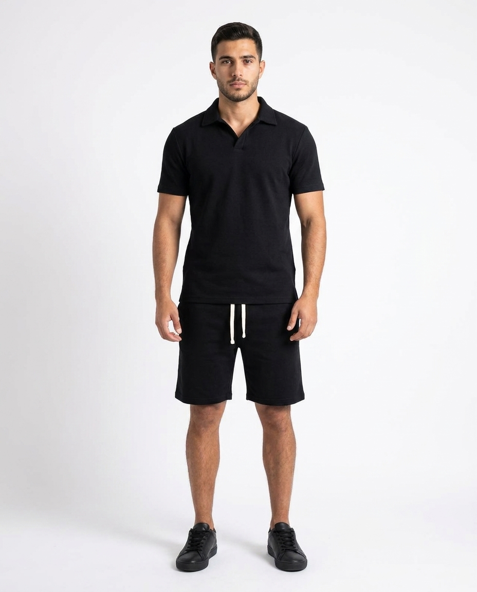 Men Jaqured Plain Short