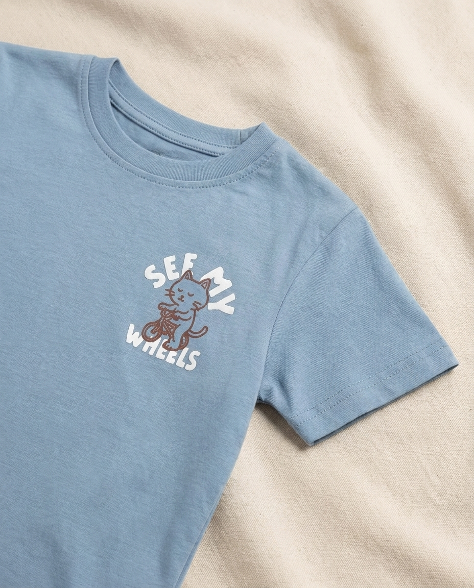 Boys Printed See My Wheels Half Sleeves T-shirt