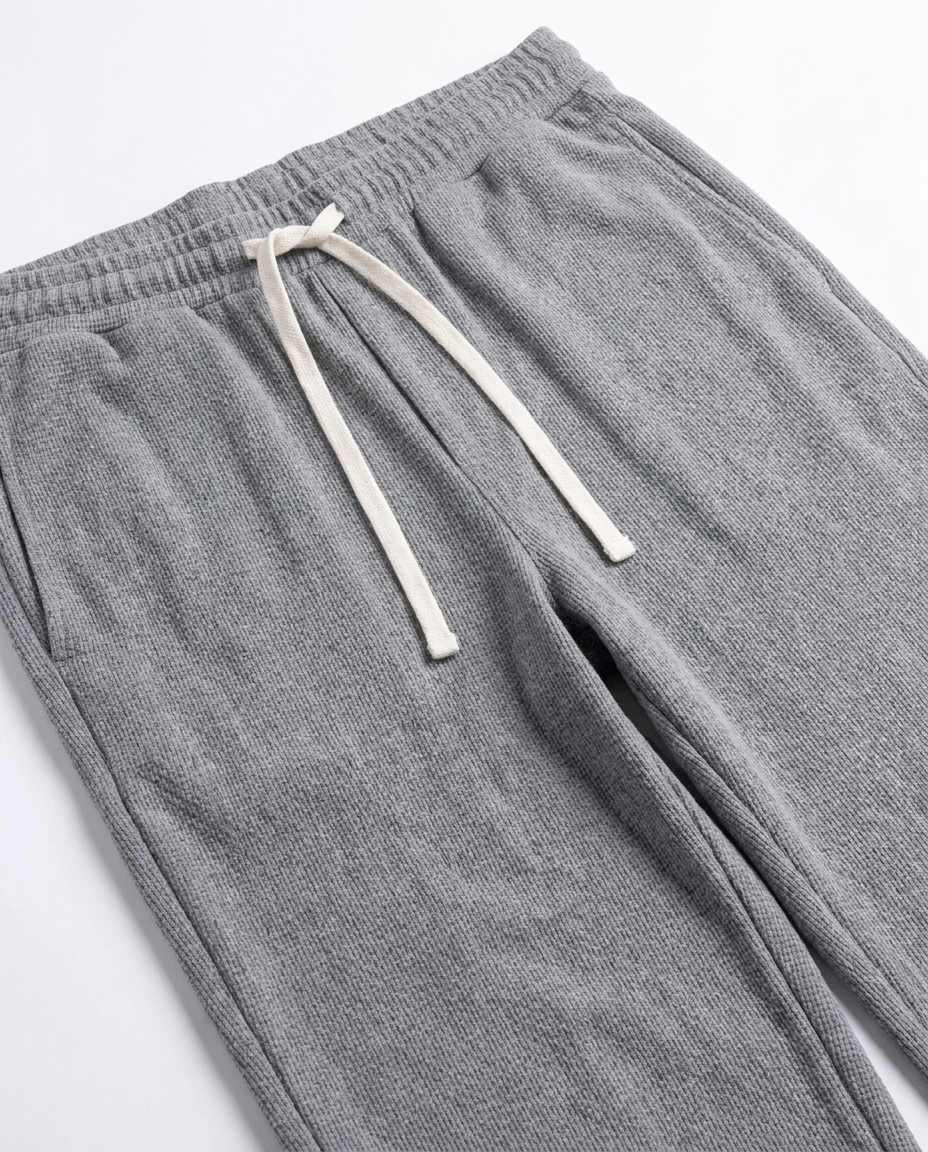 Men Jaqured Wide Leg Sweat Pant