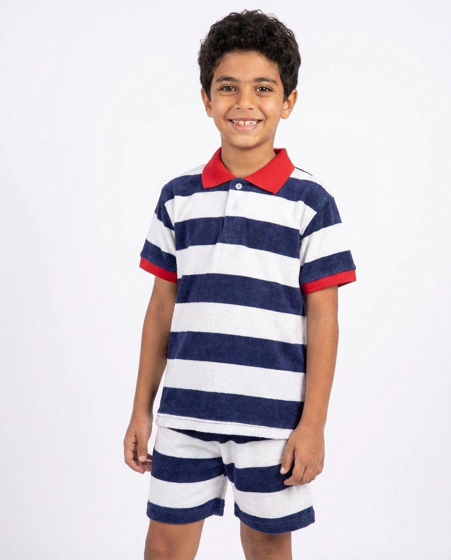 Boys Stripped Half Sleeves Pyjama W/short