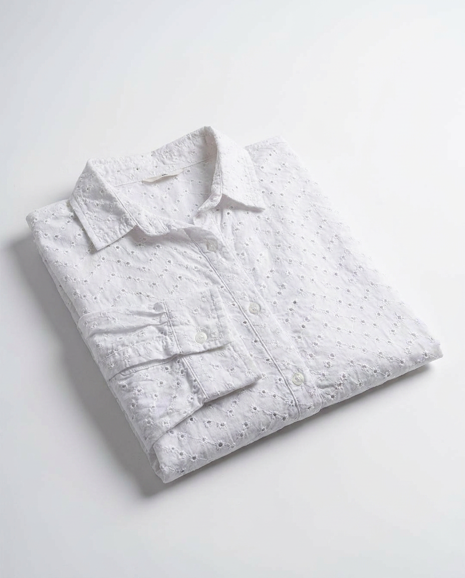 Embroidered Long Sleeve Blouse