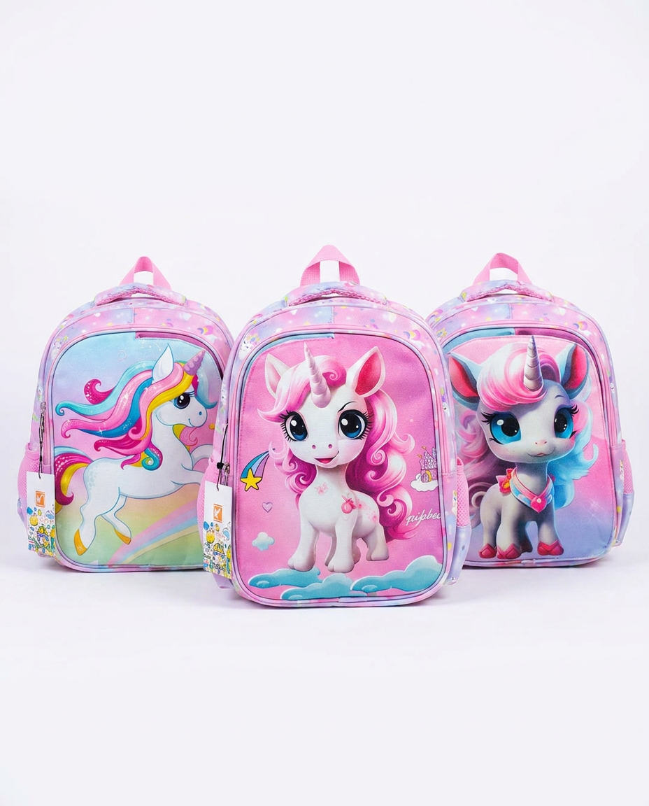 Unicorn School Backpack 3 Face Designs