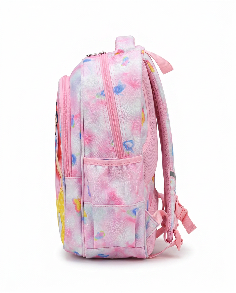 Pink Disney Princess Backpack 3 Face