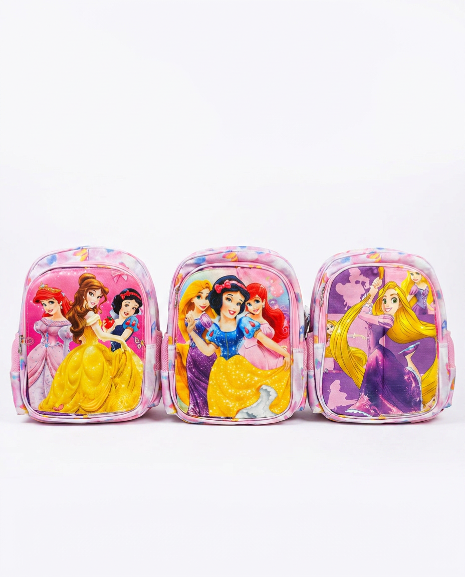 Pink Disney Princess Backpack 3 Face
