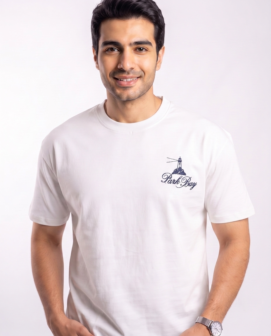 Men Printed Dark Bay Half Sleeves T-shirt