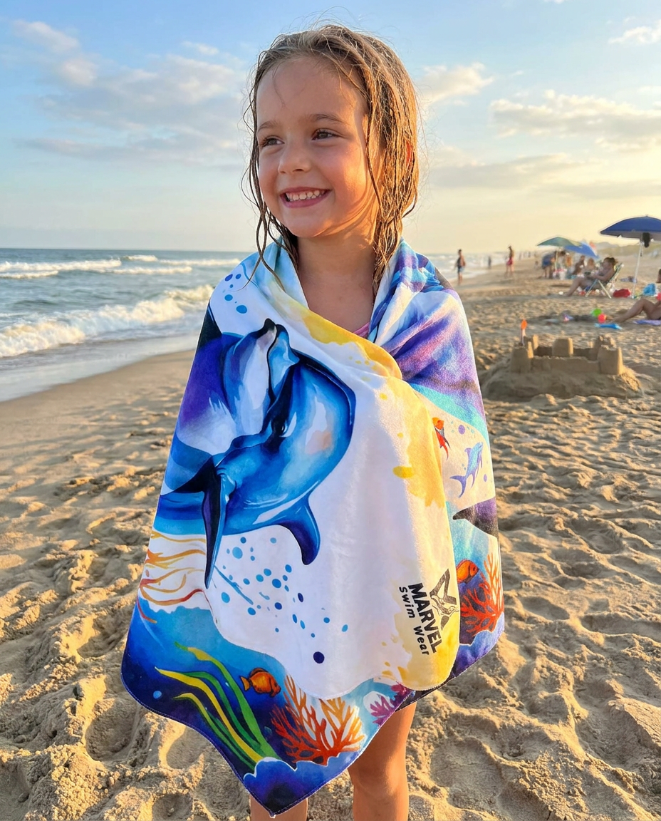 Kids Printed Sea Towel