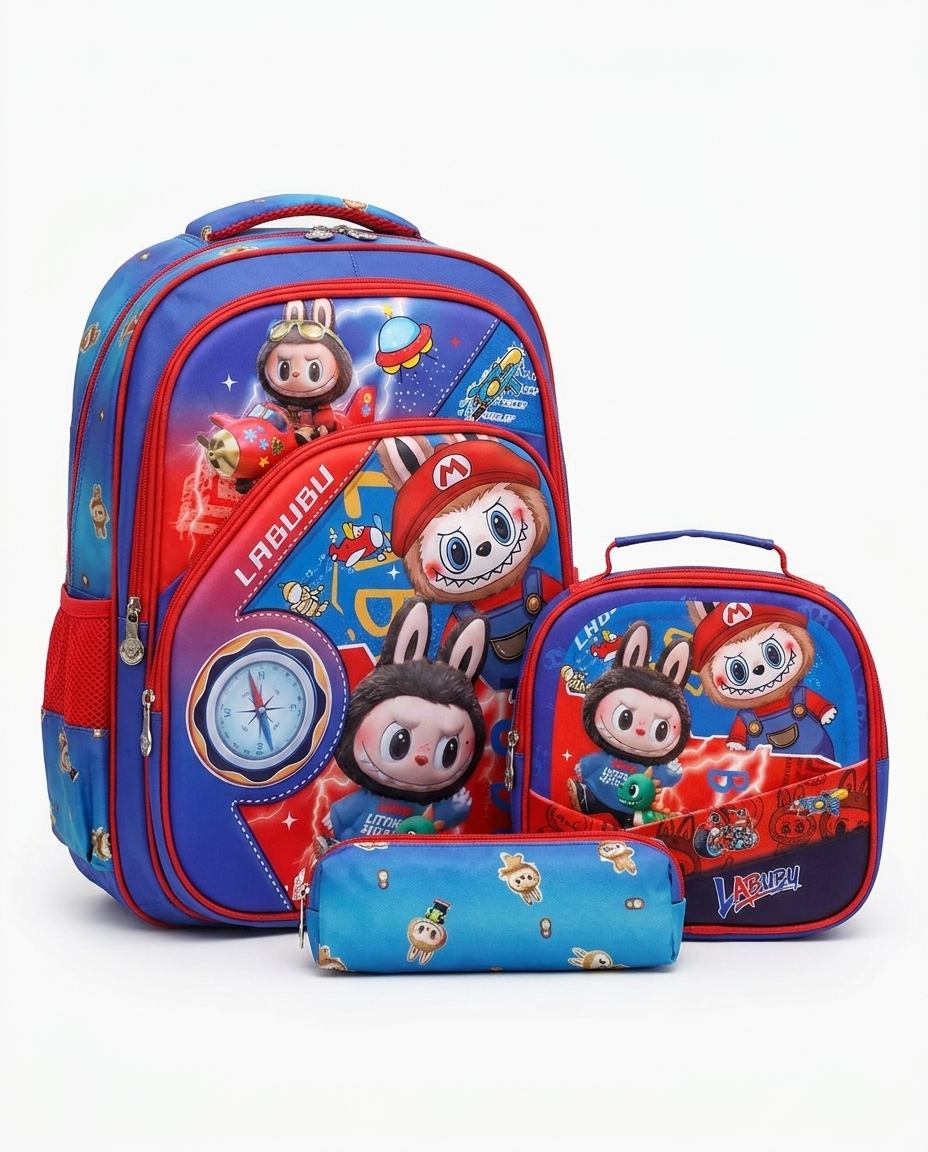 Cartoon School Backpack Set