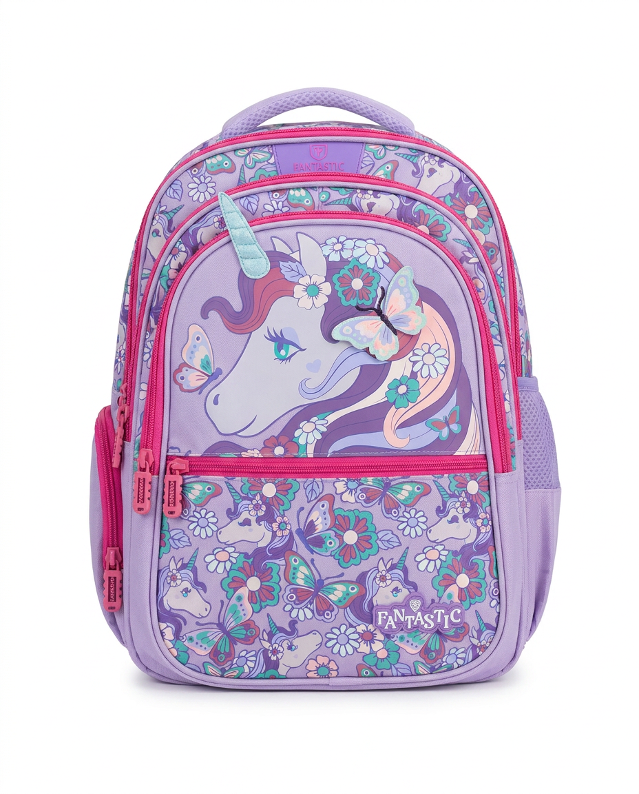 Floral Unicorn School Backpack