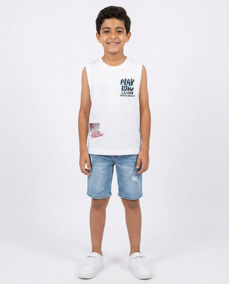 Boys Printed Play Law Cut T-shirt