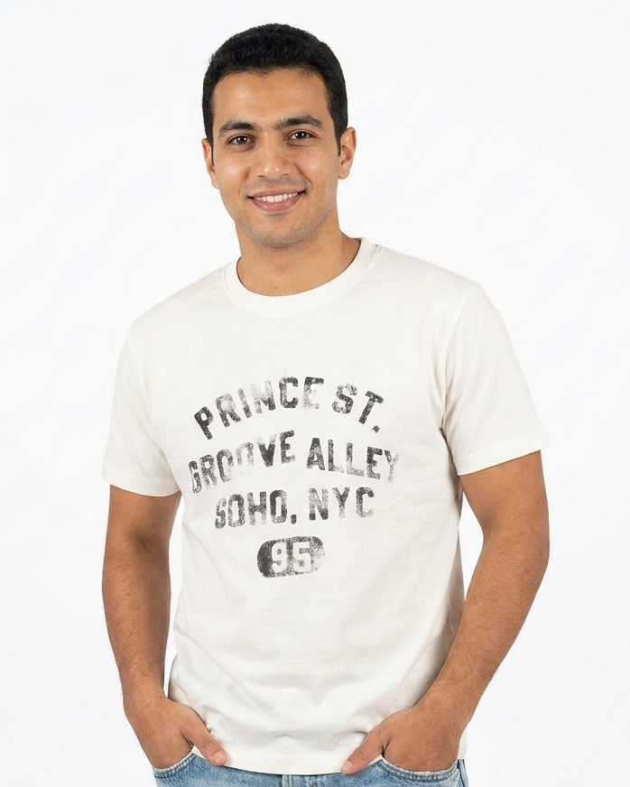 Men Printed Archive Half Sleeves T-shirt