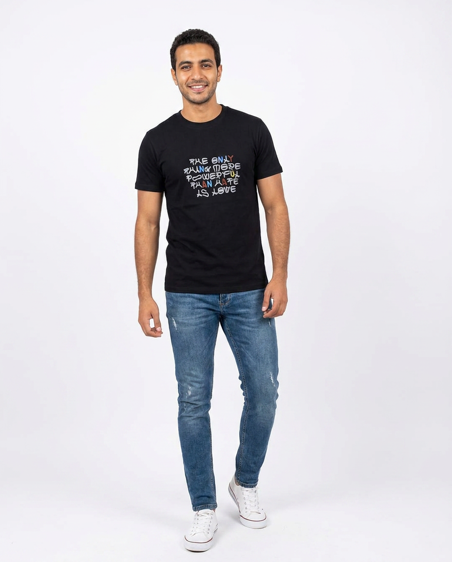 Men Printed The Only Half Sleeves T-Shirt