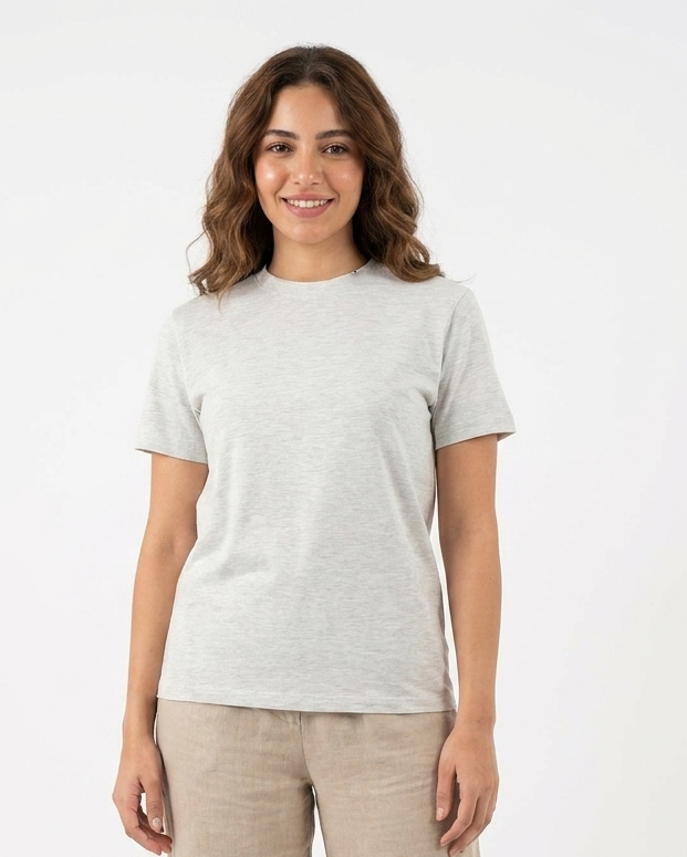 Women Plain Half Sleeves T-shirt
