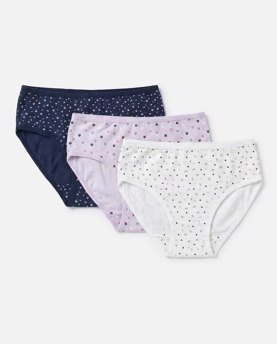 Girls Brief Pack 3pcs - 12 Years