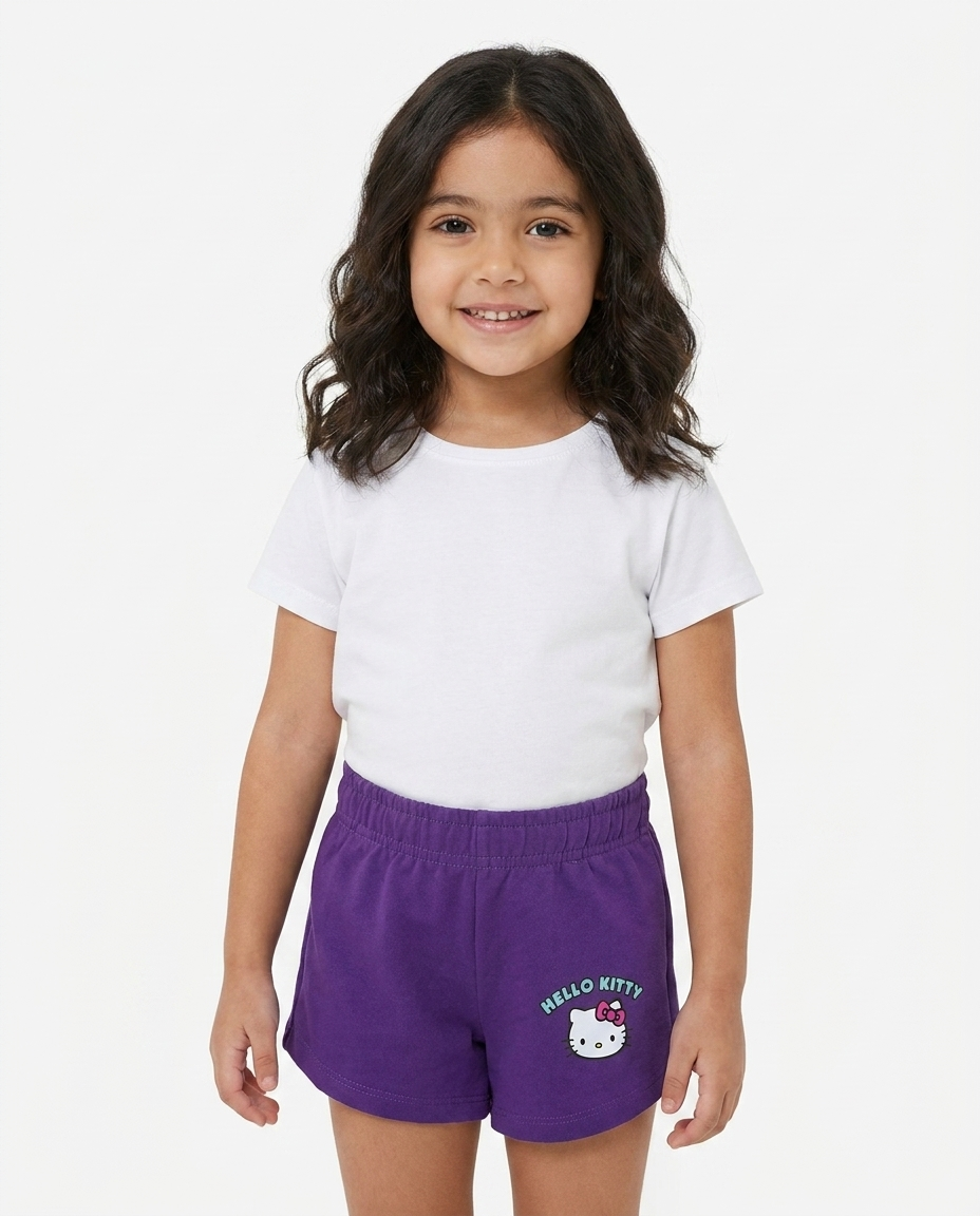 Girls Printed Summer Melton Short