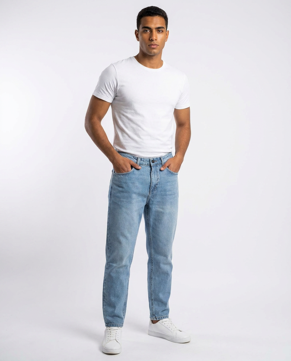 Men Jeans Pant Loose Fit W/5 Pockets