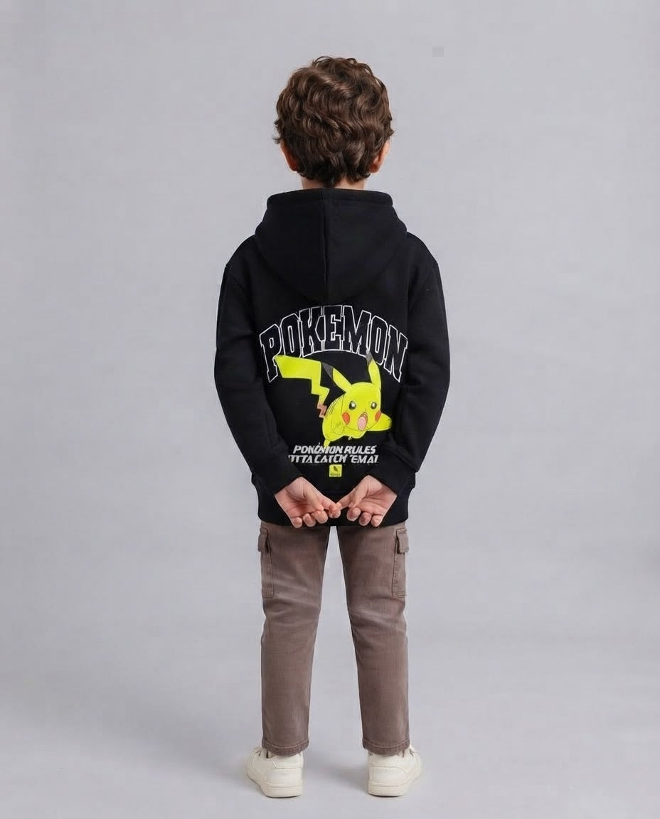 Boys Hodded Printed Pokemon Sweatshirt