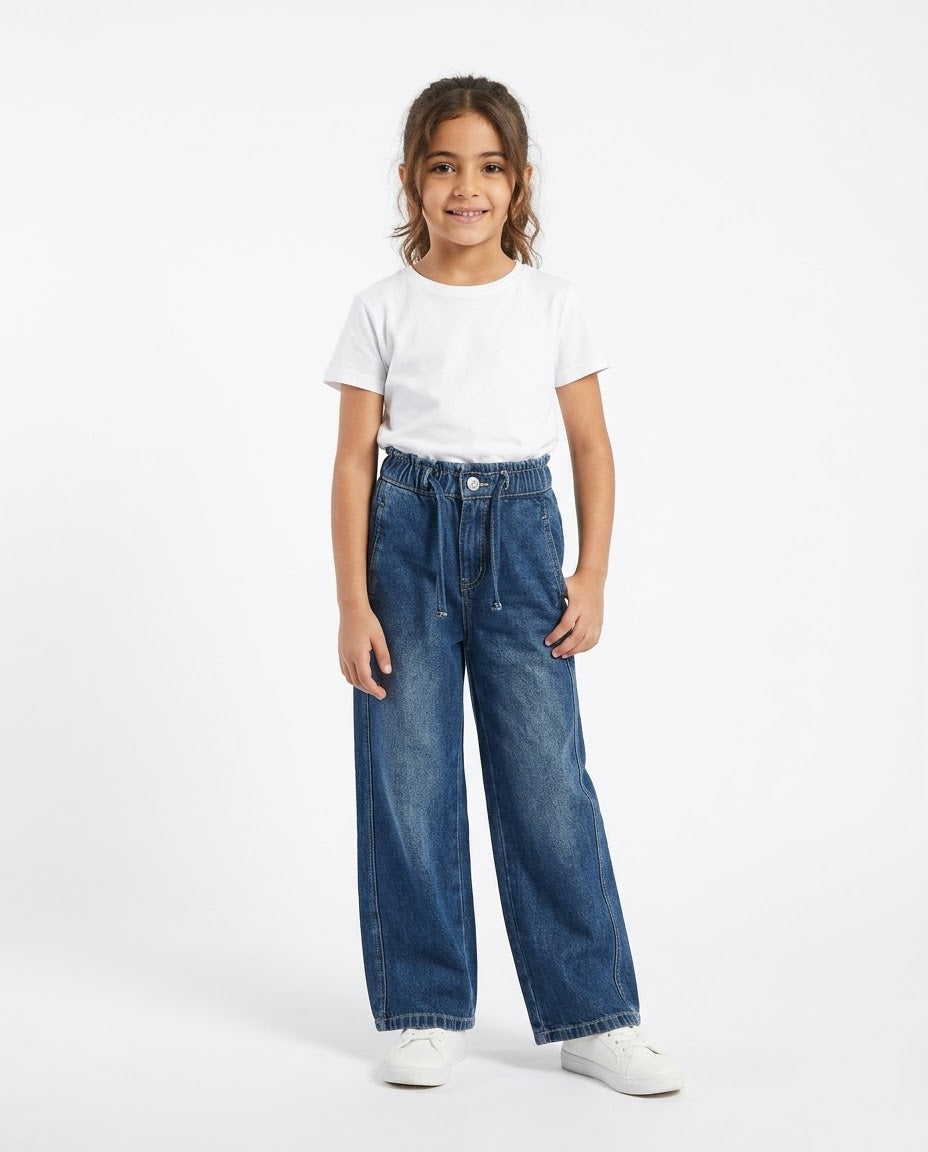 Girls Jeans Pant Wide Leg Fit