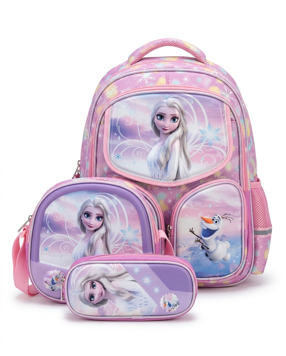 School Back Bag+Lunch Bag+Pencil Case