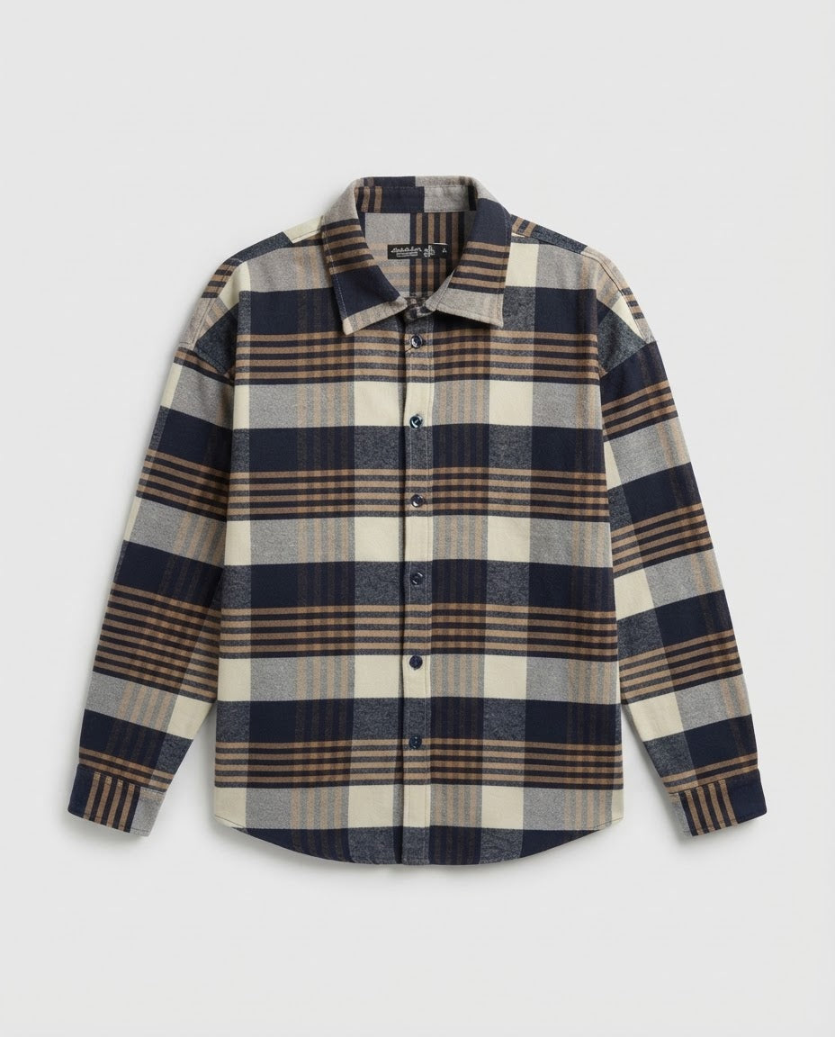 Men Plaid Long Sleeves Over Shirt
