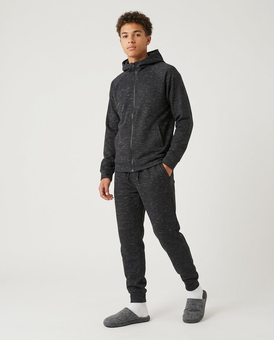 Men Hodded Training Suit W/Zipper