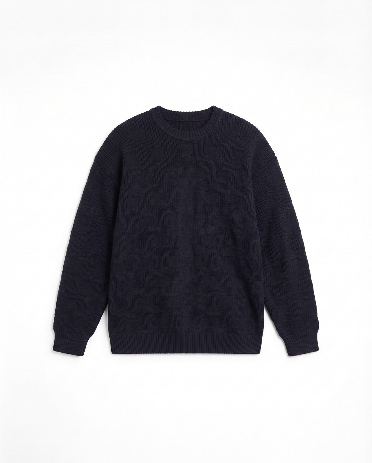 Men Jaqured Mohair Pullover