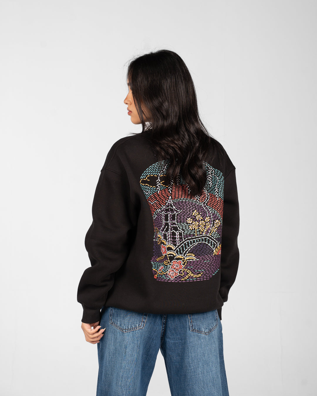 Women Double Printed Sweatshirt