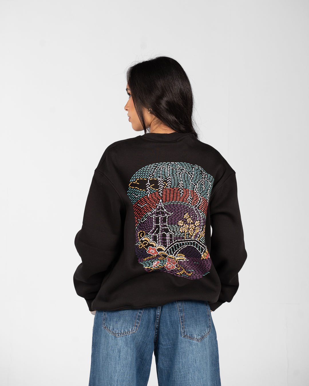 Women Double Printed Sweatshirt