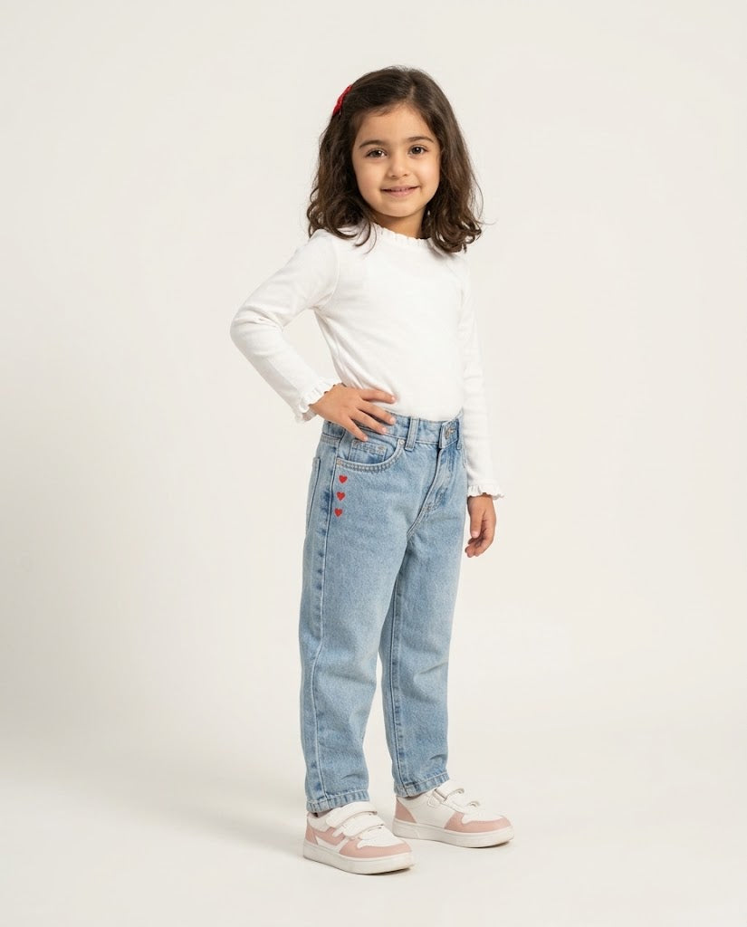 Girls Jeans Pant Baggy Fit