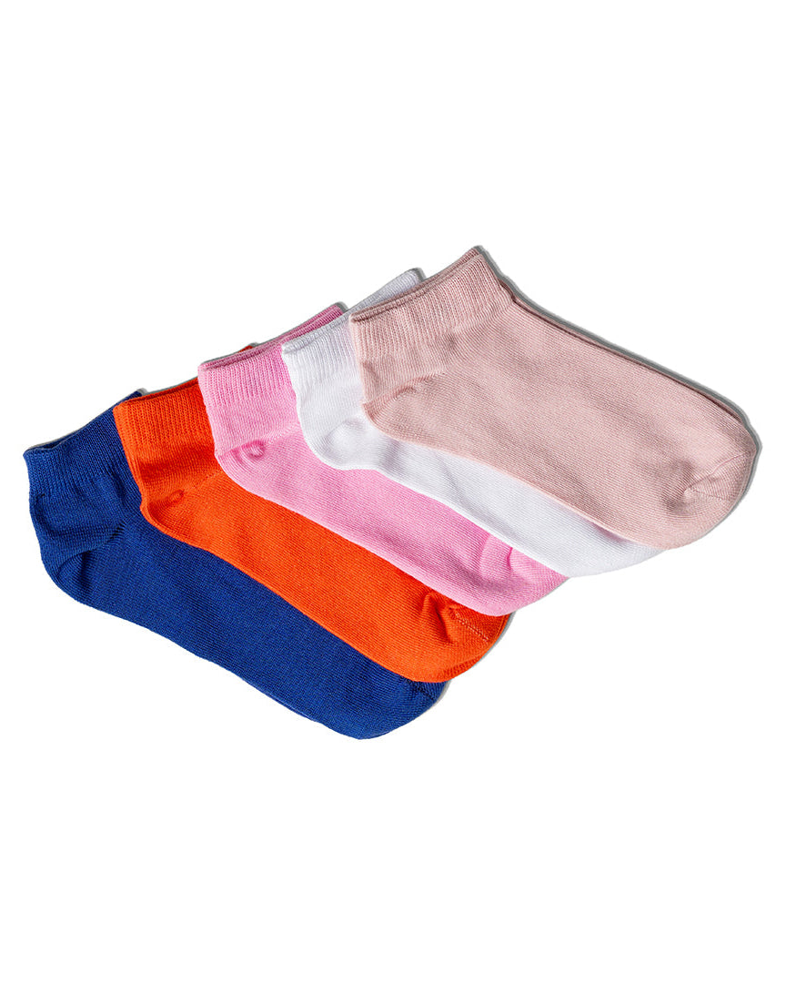 Girls Cotton Plain Socket 5pc