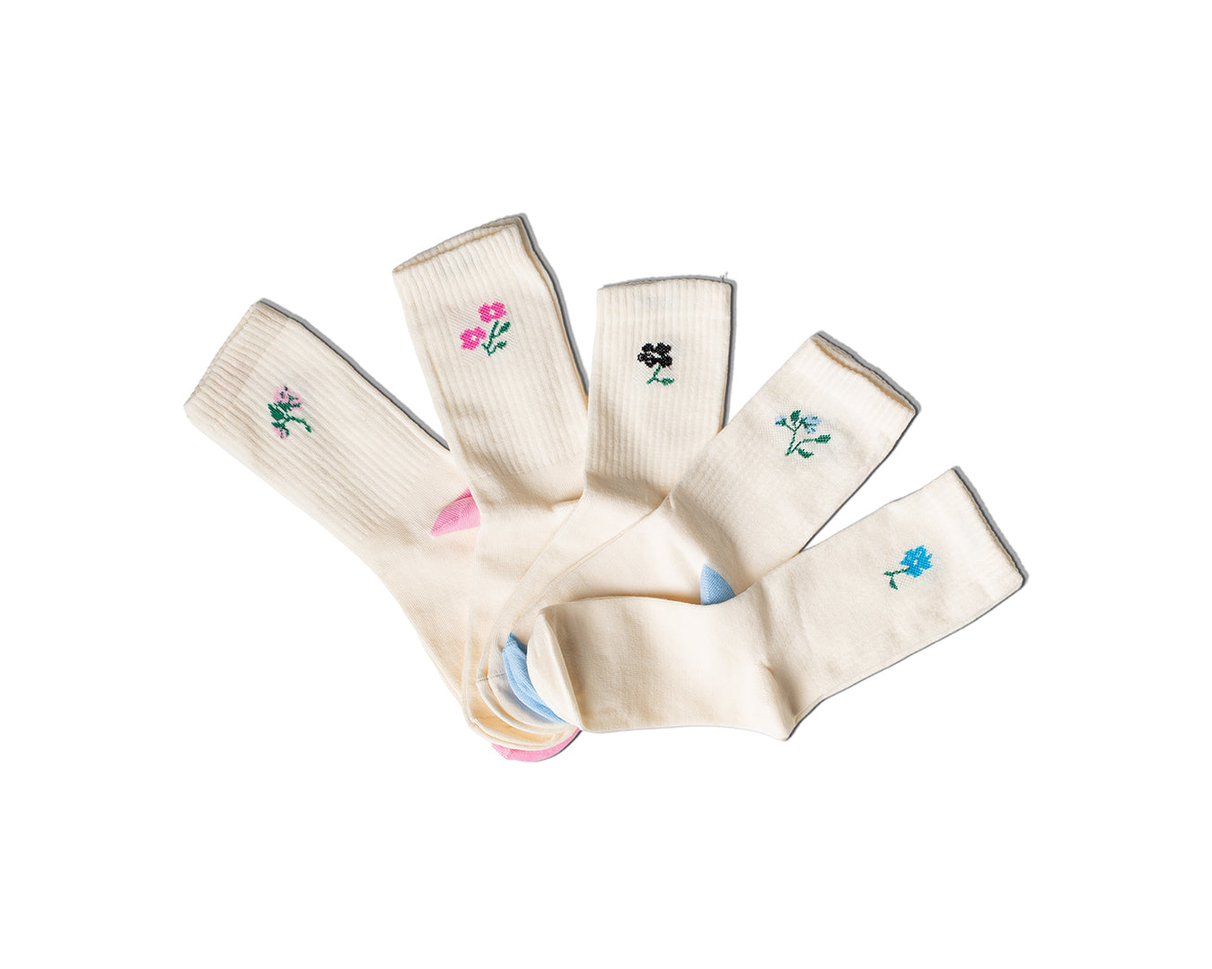Girls Cotton Long Socks Pack5