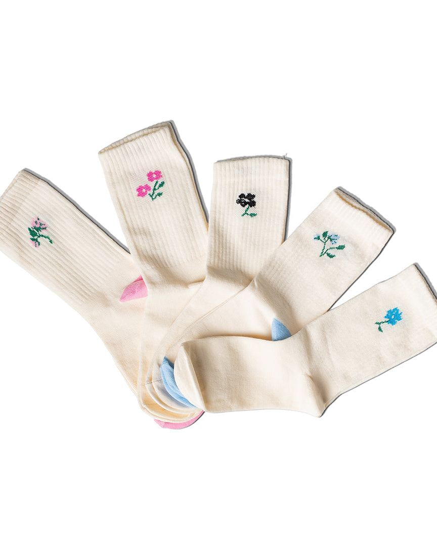 Girls Cotton Long Socks Pack5