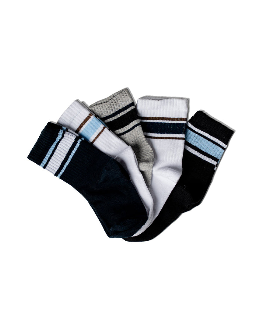 جوارب قطنية طويلة أولادي (عبوة 5 قطع)