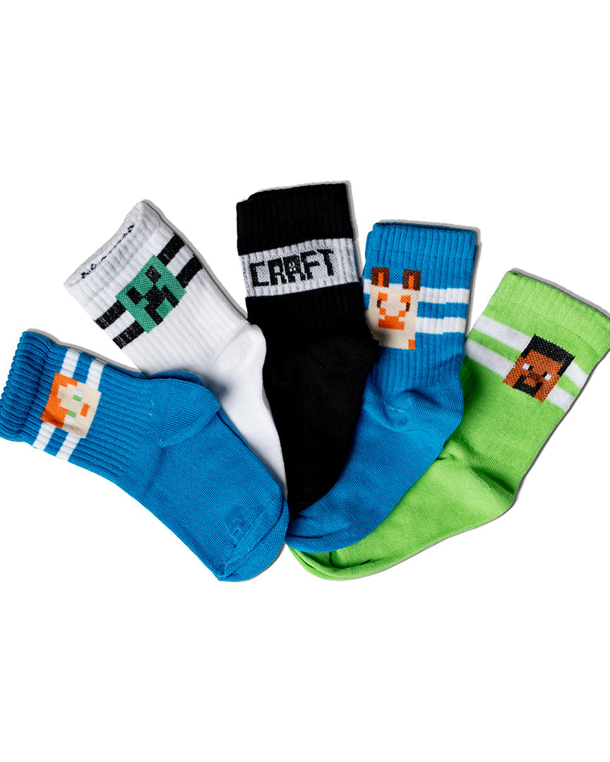 جوارب قطنية طويلة أولادي (عبوة 5 قطع)