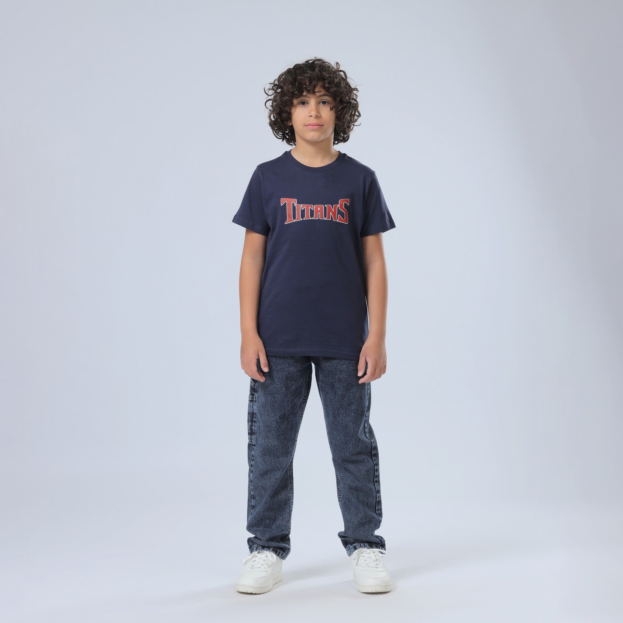 Titan Print Navy T-Shirt