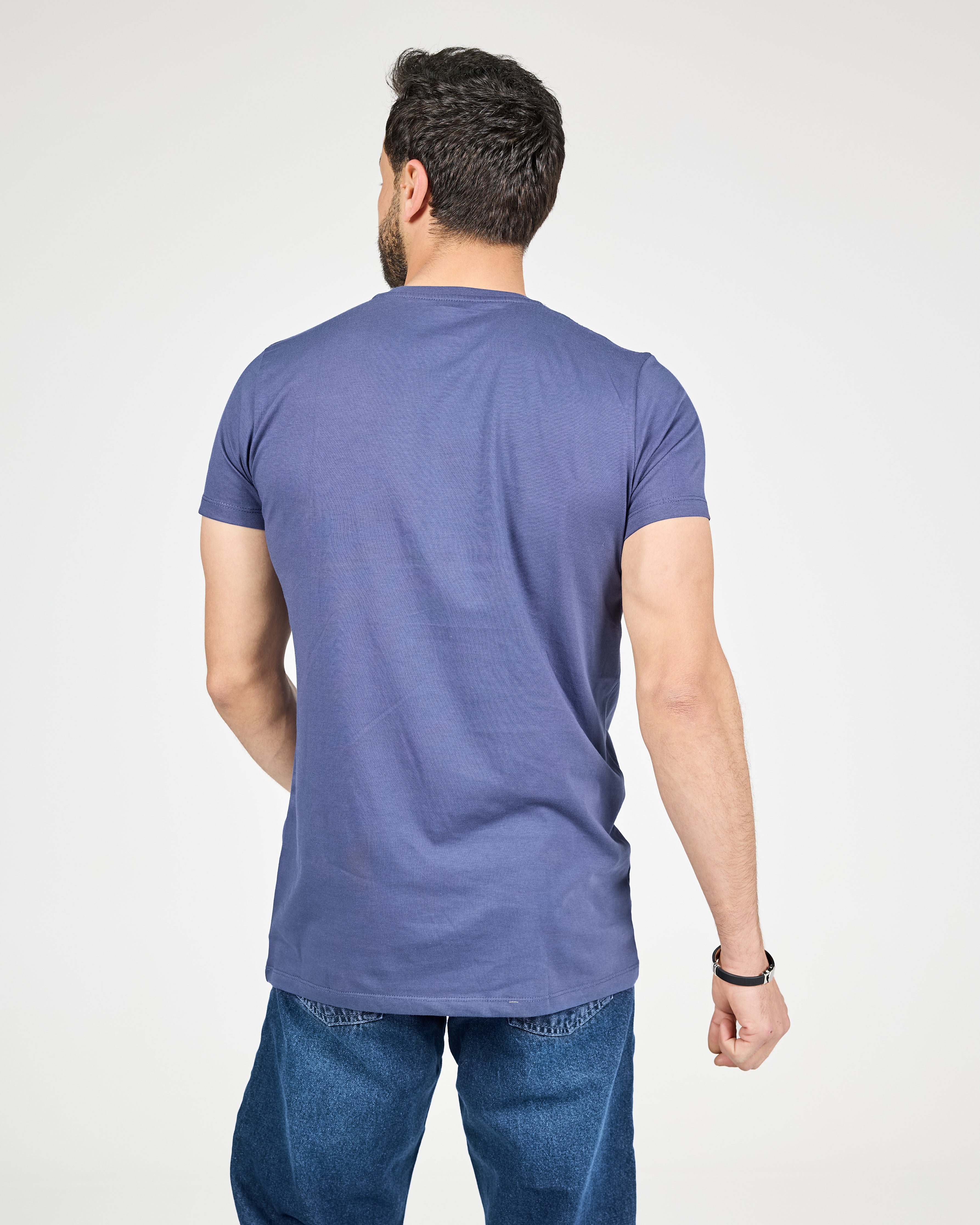 Men Plain Cotton Half Sleeves T-Shirt