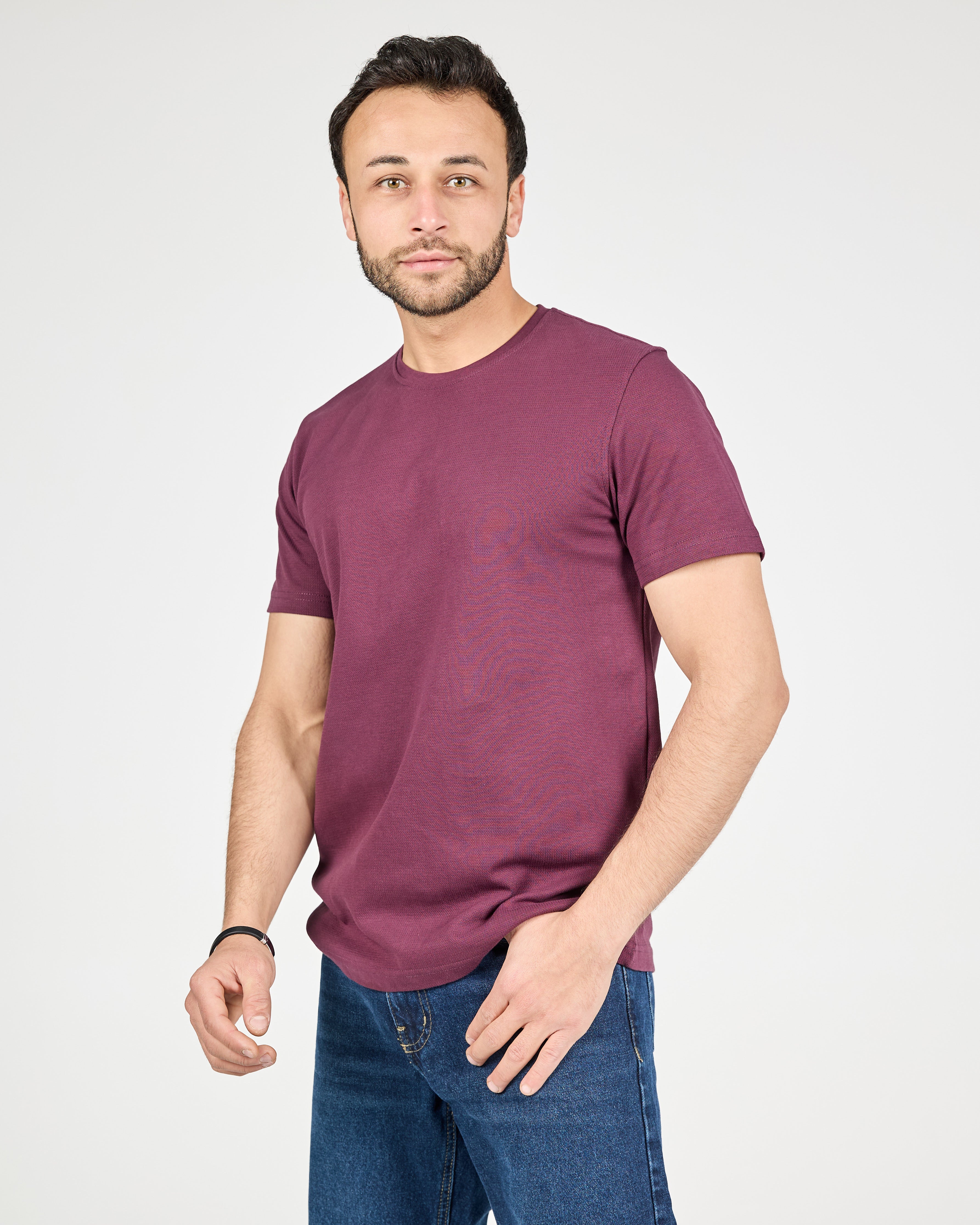 Men Plain Cotton Half Sleeves T-Shirt