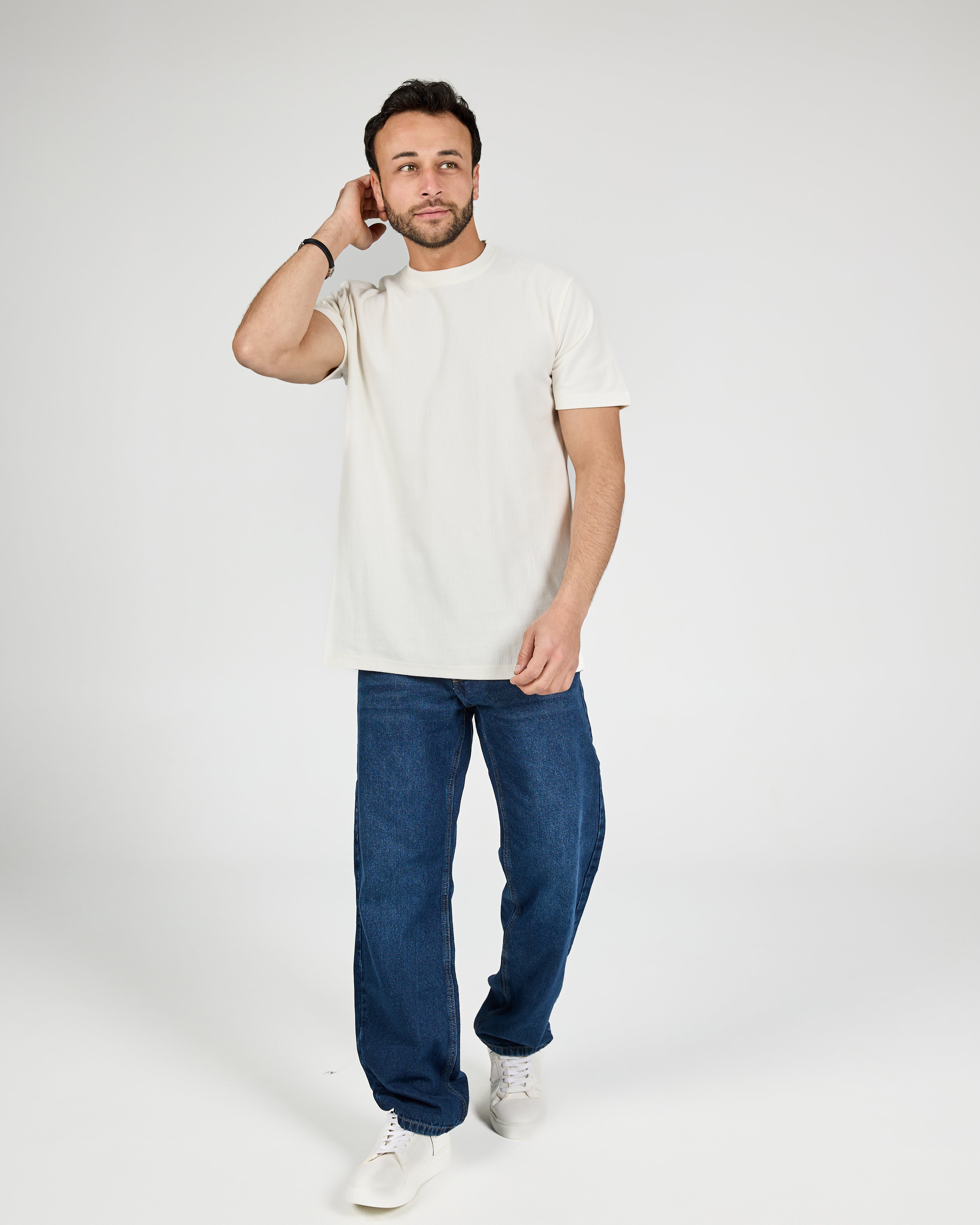 Men Pattern Half Sleeves T-shirt