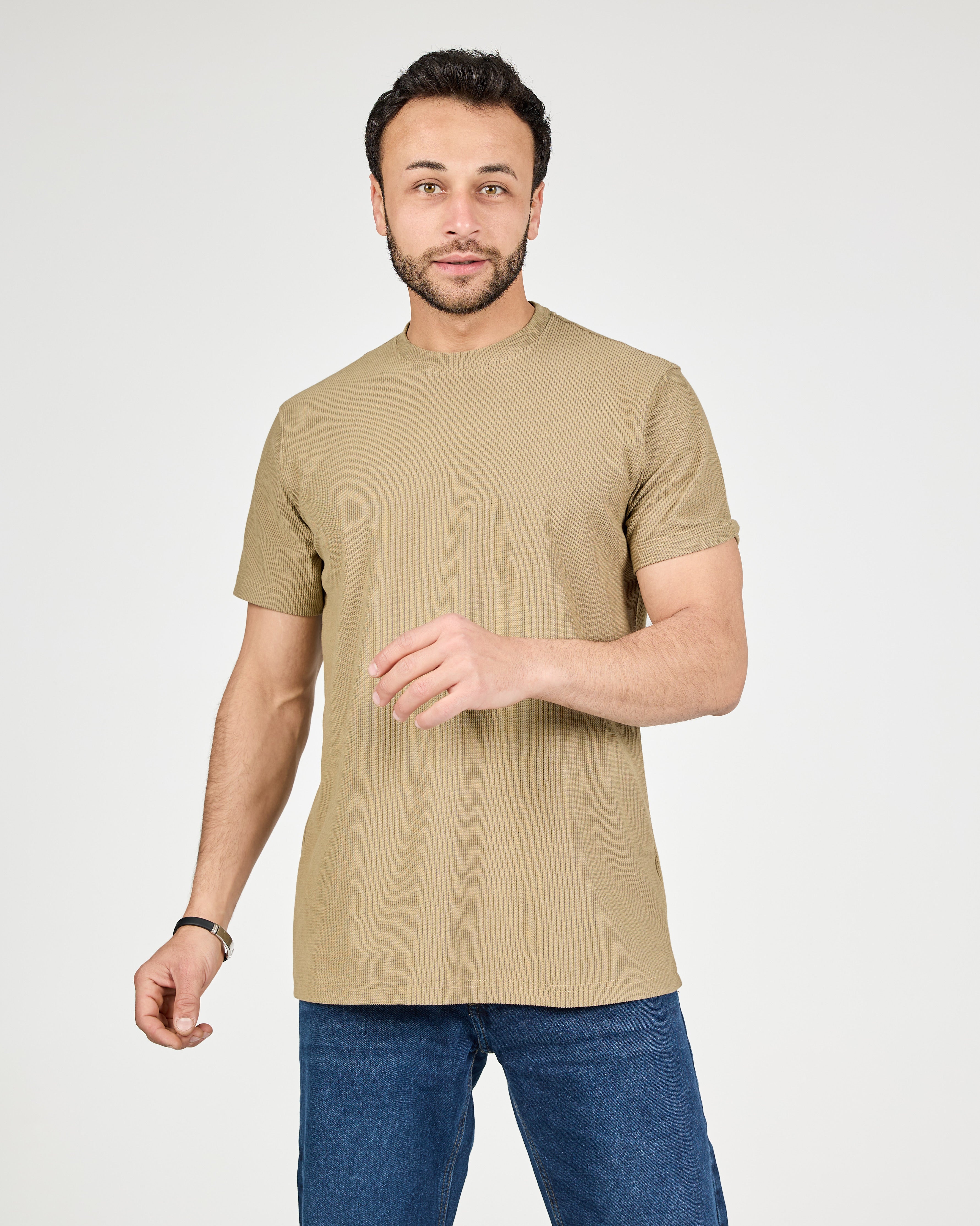 Men Pattern Half Sleeves T-shirt