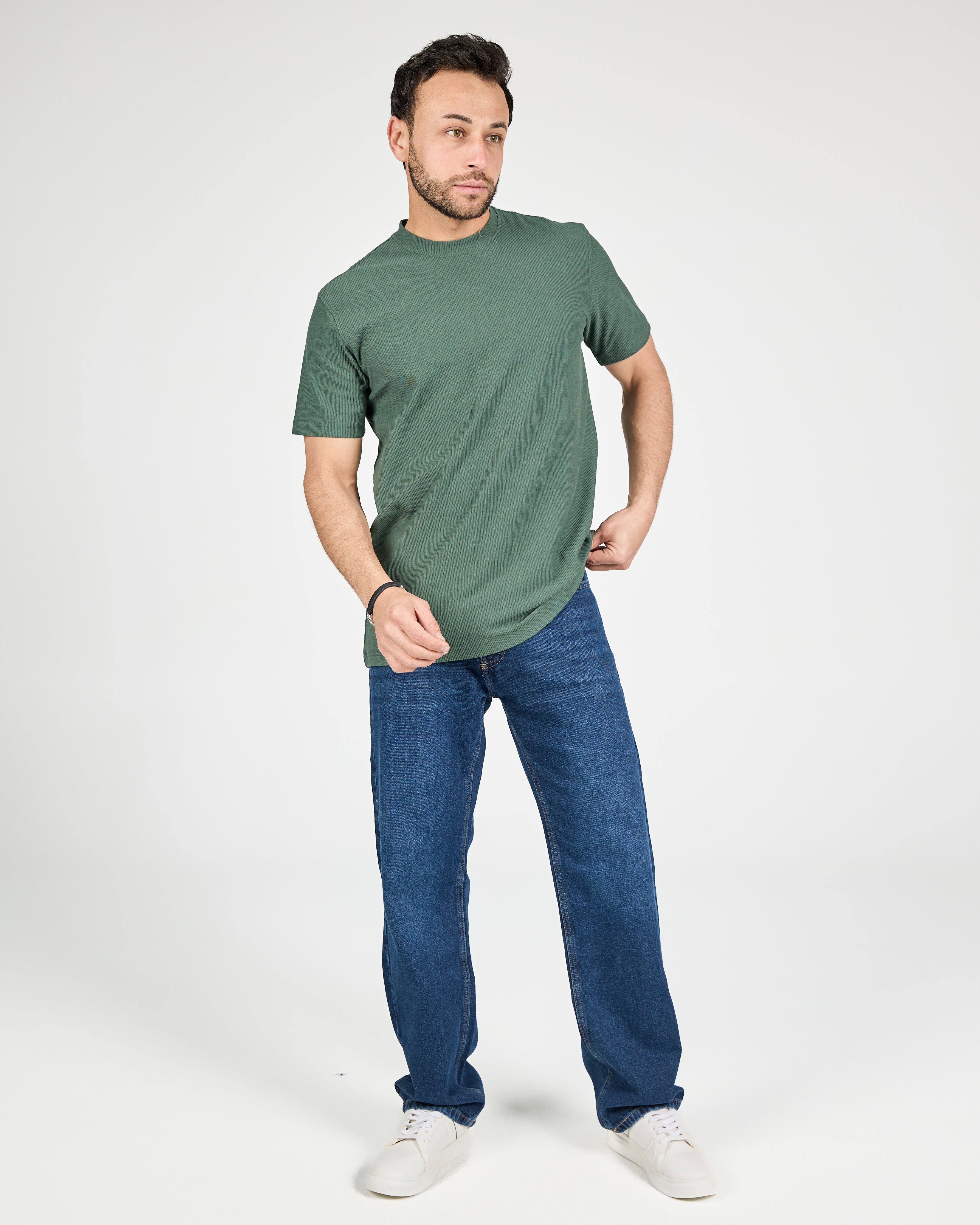Men Jaqured Half Sleeves T-shirt