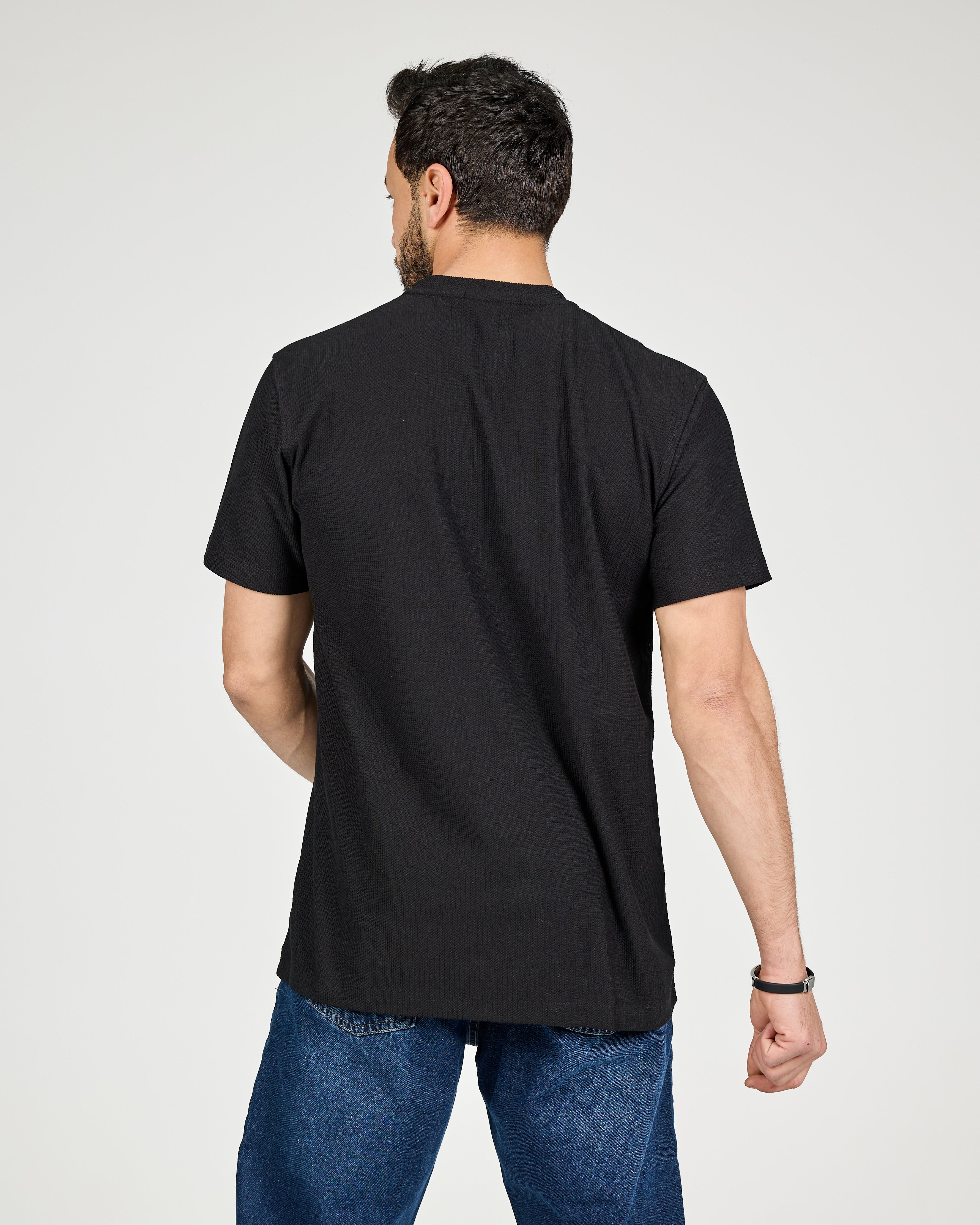 Men Pattern Half Sleeves T-shirt