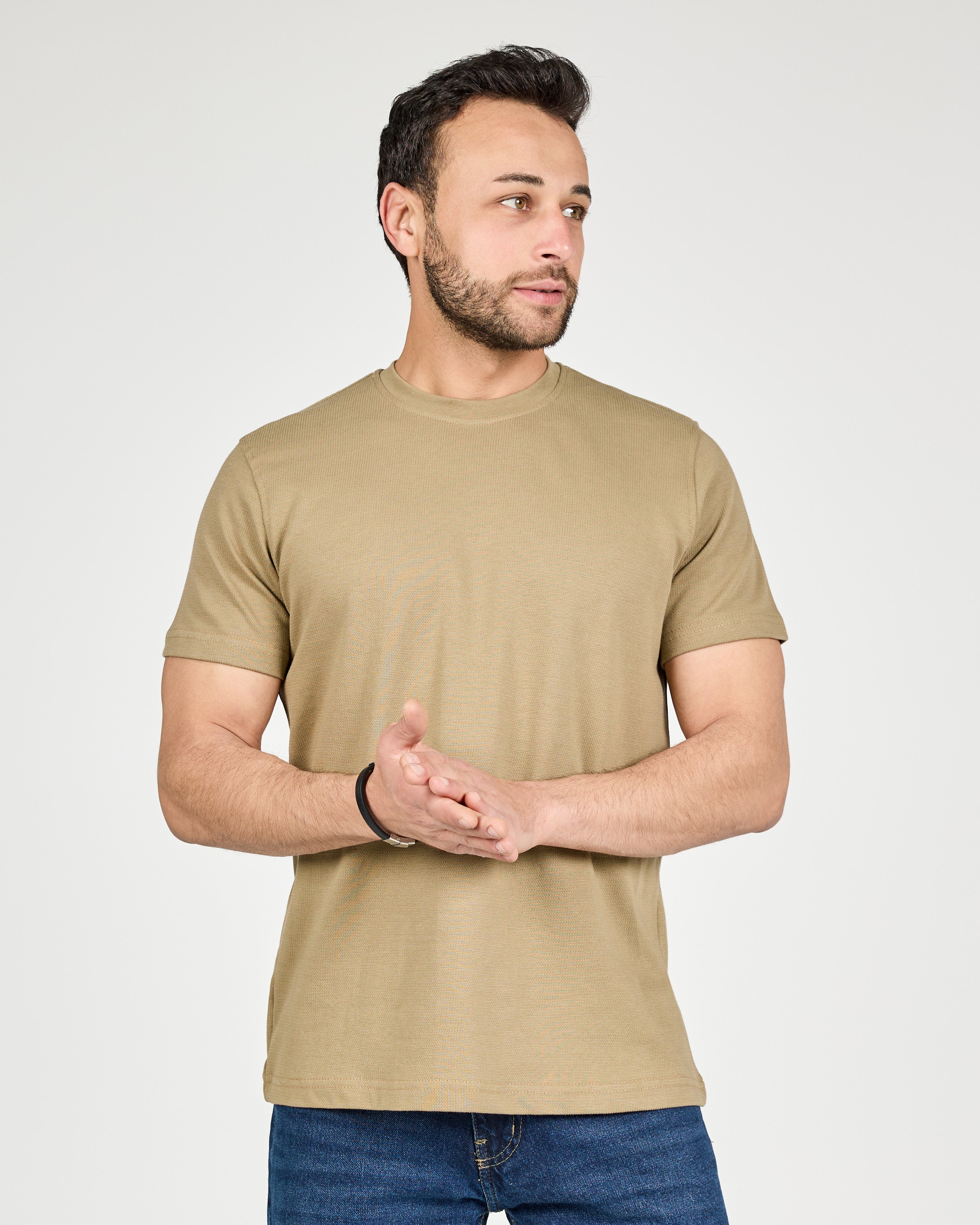 Men Pattern Half Sleeves T-shirt