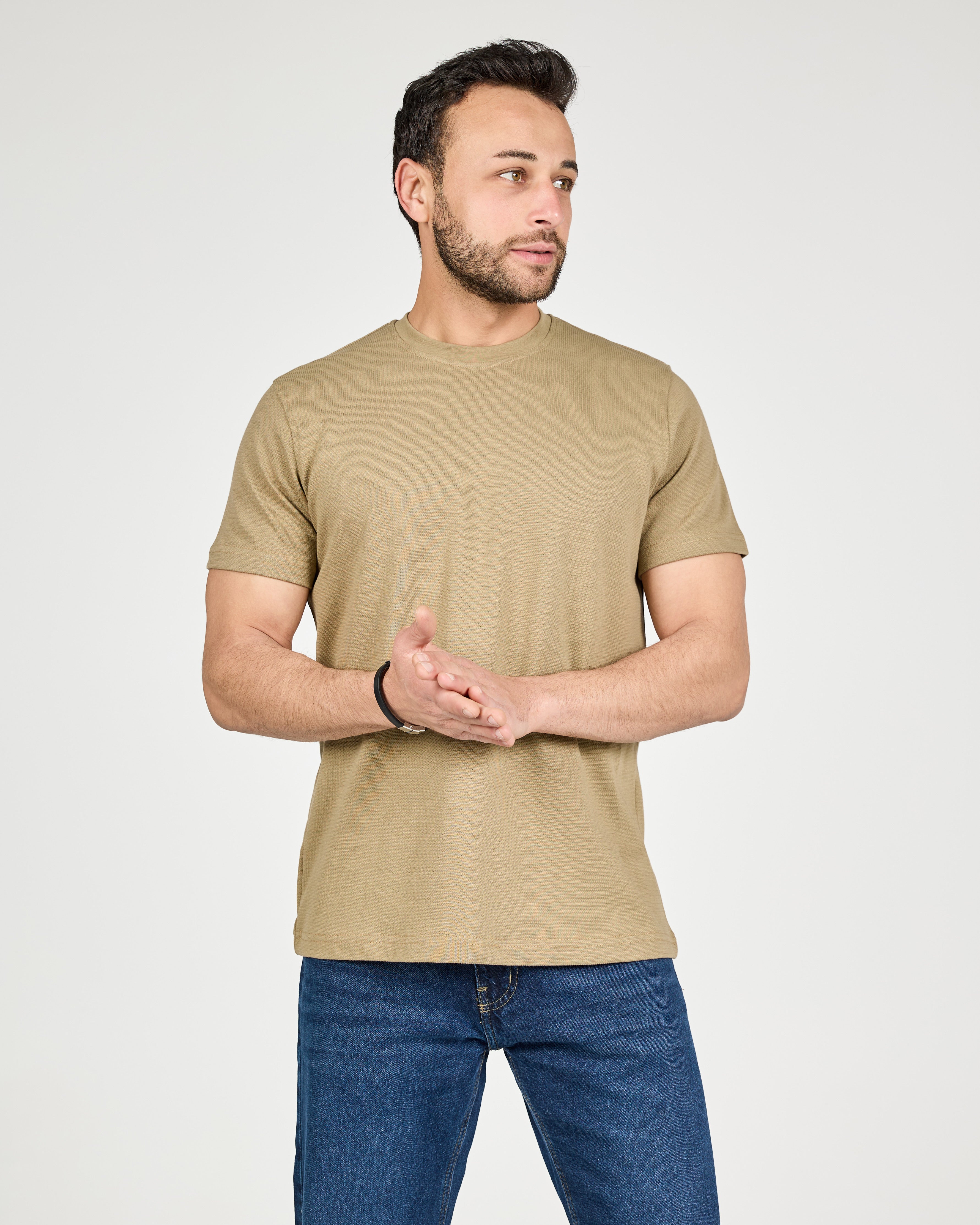 Men Pattern Half Sleeves T-shirt