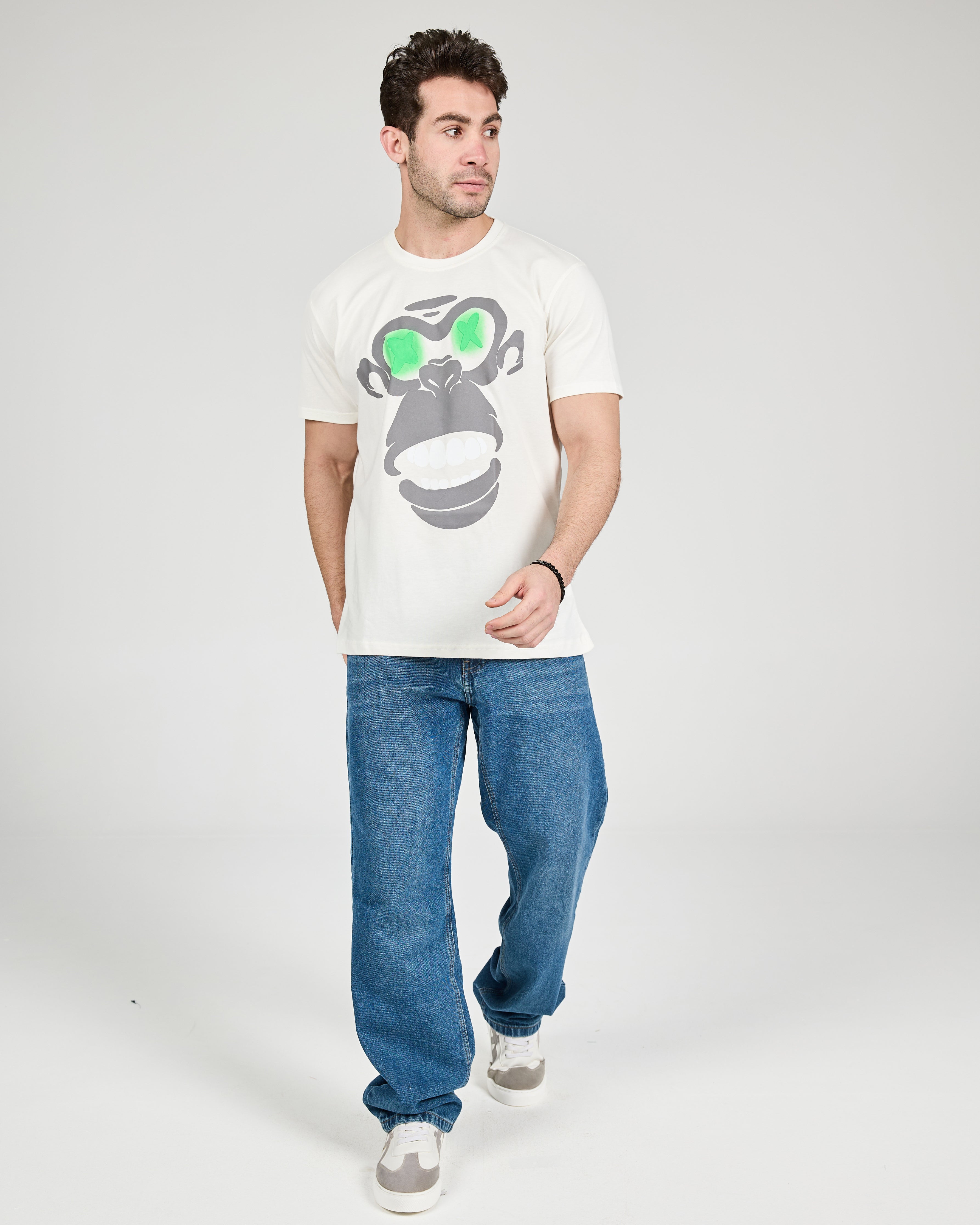 MEN PRINTED HALF SLEEVES T-SHIRT